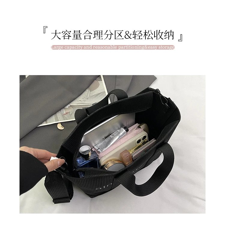 Design Luyuqianduo Mini Tote Bag Black Handbag Handbags - 5