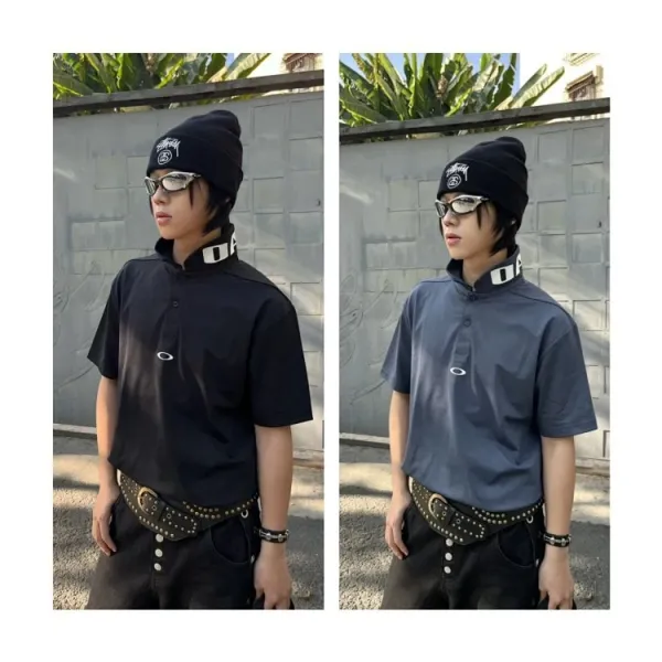 Oakley Polo Shirt Black with Logo Embroidery - 19