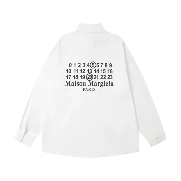 Maison Margiela Numbered Logo Shirt White - 1