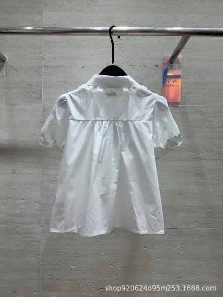Chanel Striped Peter Pan Collar Shirt Blue - 4