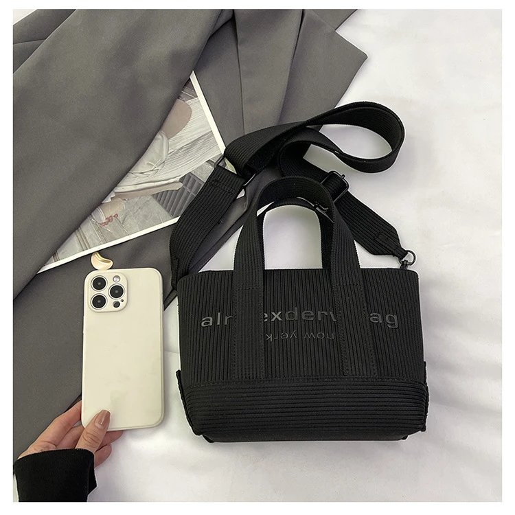 Design Luyuqianduo Mini Tote Bag Black Handbag Handbags - 22