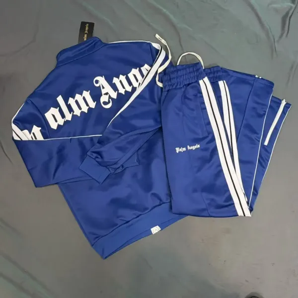 Palm Angels Track Jacket and Pants Set Sky Blue Tracksuit - 19