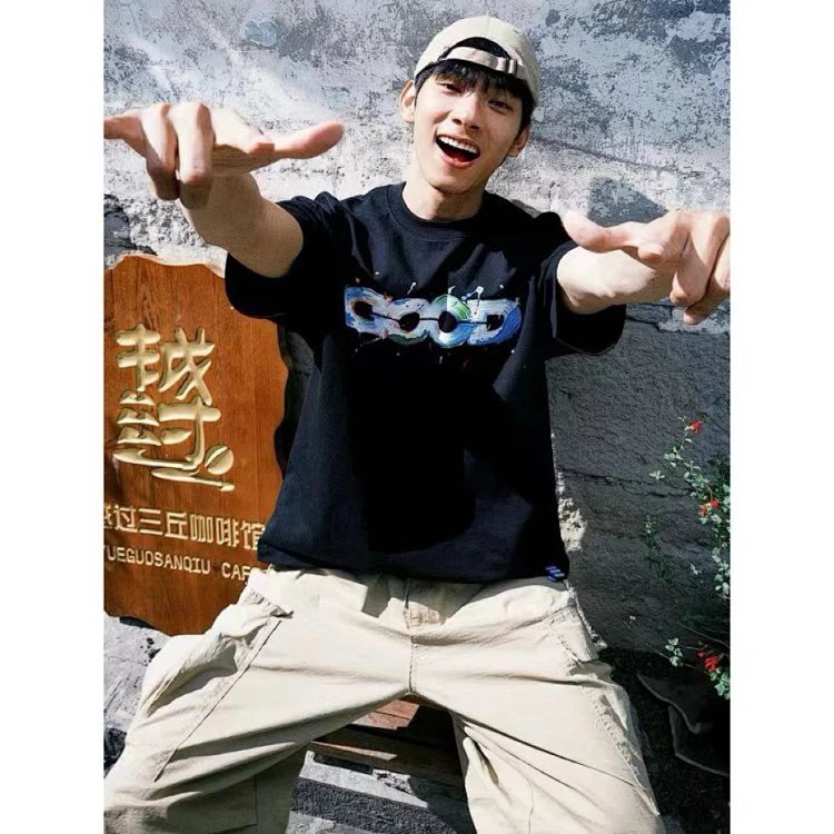 Design COOGI World Map Print Black T-Shirt T-Shirts - 9
