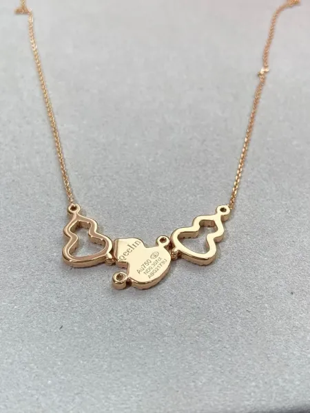Design Mickey Mouse Bow Pendant Necklace Gold-Tone Pave Crystal Necklace Jewelry - 12