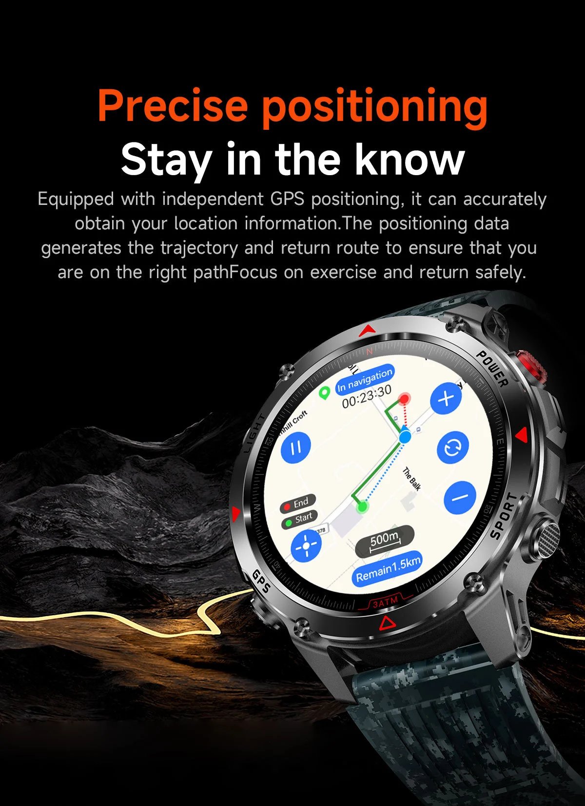 Design Smartwatch Pro Black Orange Sports Watch - 7