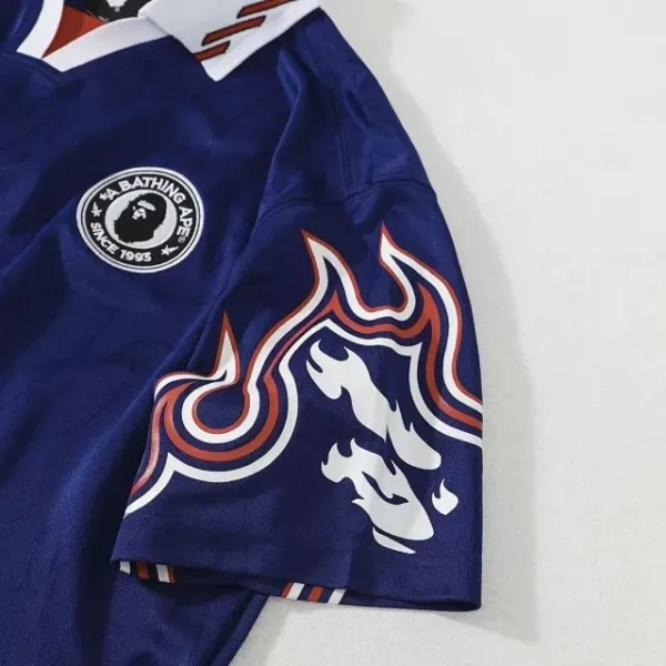 Adidas Originals Football Jersey 93 Blue Purple Flame Print Jersey - 26
