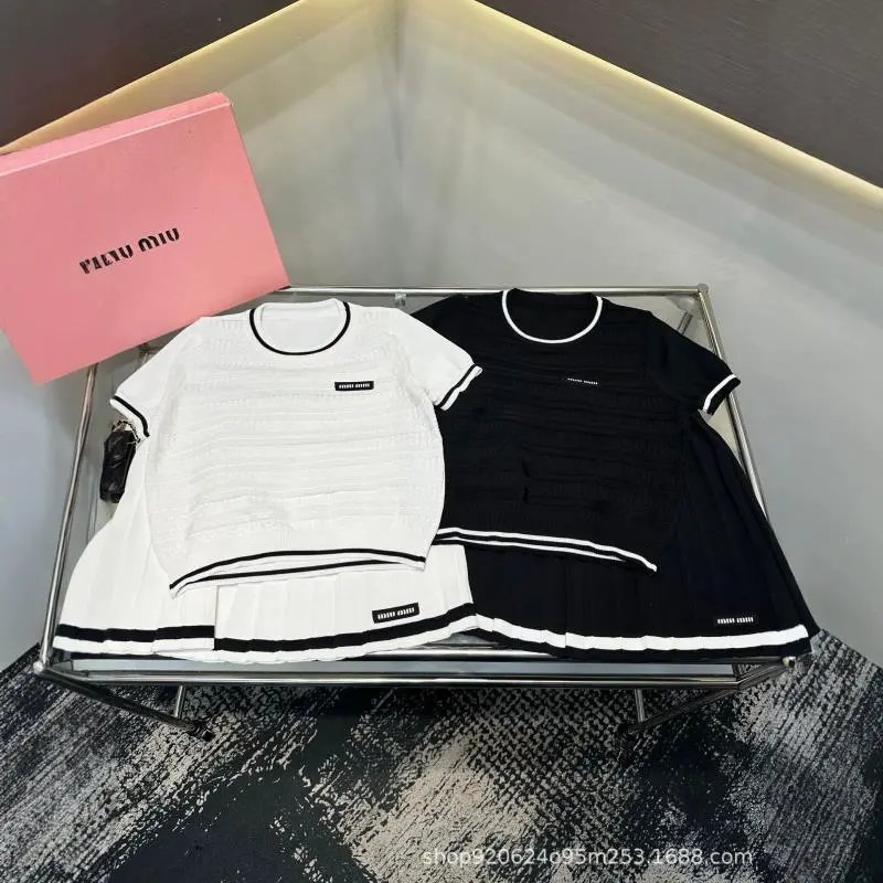 Miu Miu Knit Set White Tennis Style
