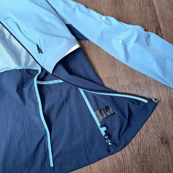 Design Windbreaker Jacket Black with Reflective Stripes Outerwear.windbreaker - 17