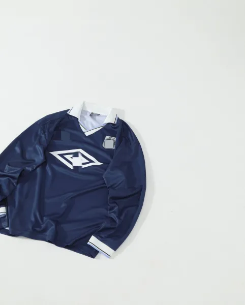 Umbro Diamond Logo Long-Sleeve Football Jersey White - 4