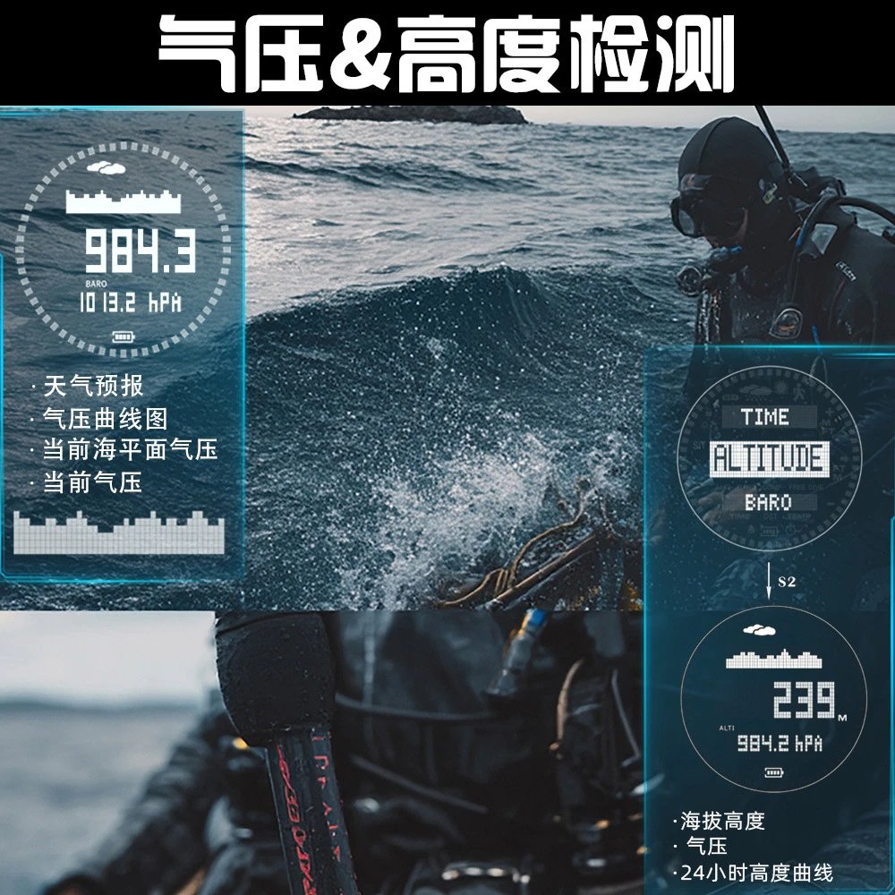 North Edge Outdoor Adventure Watch Black Rugged Smartwatch
