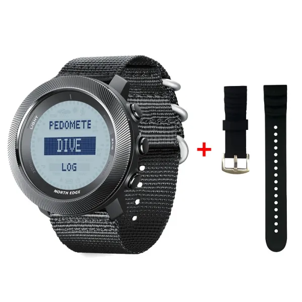 Design North Edge Dive Smartwatch Black with Nylon Strap Smartwatches - 1