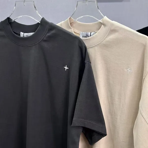 Design Minimalist Cross Logo T-Shirt Beige / Gray / Olive / Black Tops.t Shirts - 11