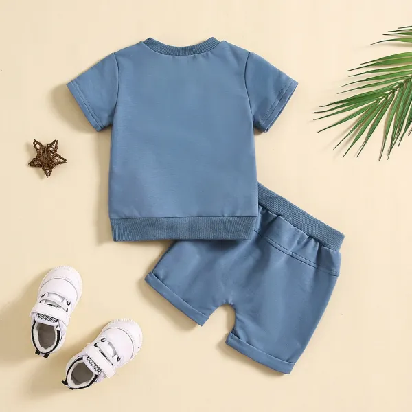Design Beige Pocket Front Top and Drawstring Shorts Set - 25