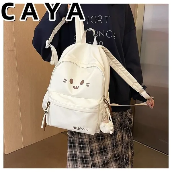 Design CAYA Cat Face Black Casual Backpack - 25