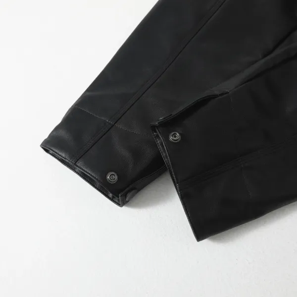 Carhartt Work In Progress Carhartt WIP Leather Jacket Black Leather-Jacket Leather Jacket - 15