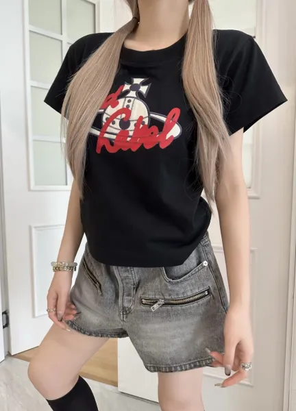 Vivienne Westwood Red Label Orb Logo T-Shirt Light Blue - 7