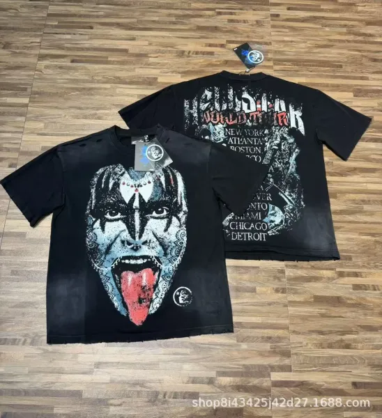 KISS x Hellfest World Tour Distressed Graphic T-Shirt Black - 1