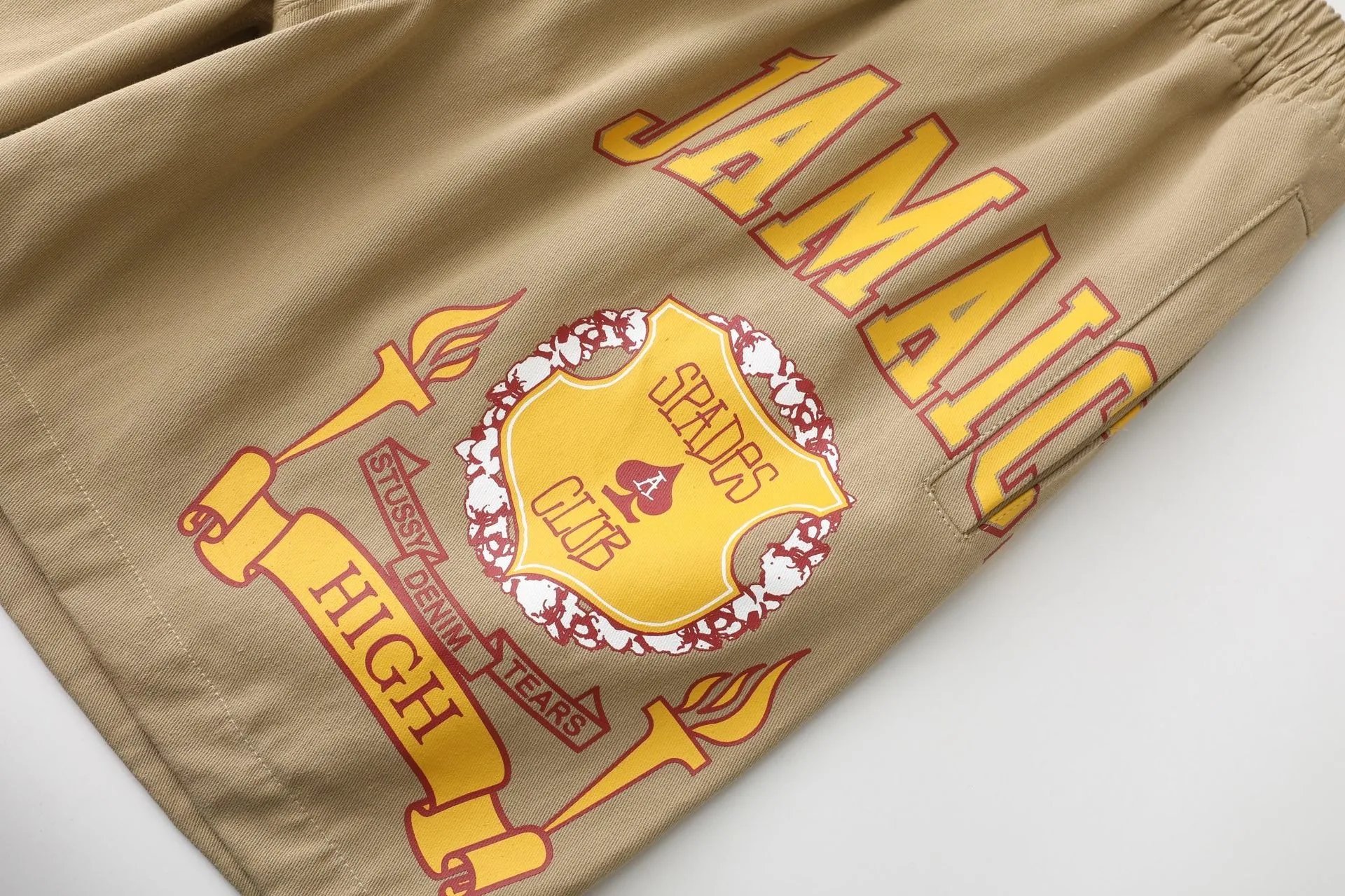 Stussy x Denim Tears Jamaica High Shorts Beige - 10