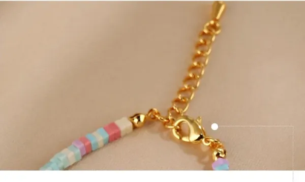 Design Multicolor Pearl and Ceramic Bead Bracelet with Gold-Tone Clasp Jewelry - 7