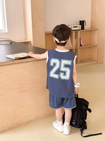 Design Star Nature 25 Basketball Jersey Set Navy Blue - 36