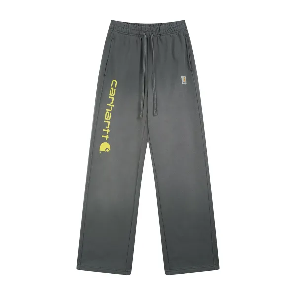Carhartt Work In Progress Carhartt WIP Hoodie Gray with Yellow Sleeve Print Hoodie - 12