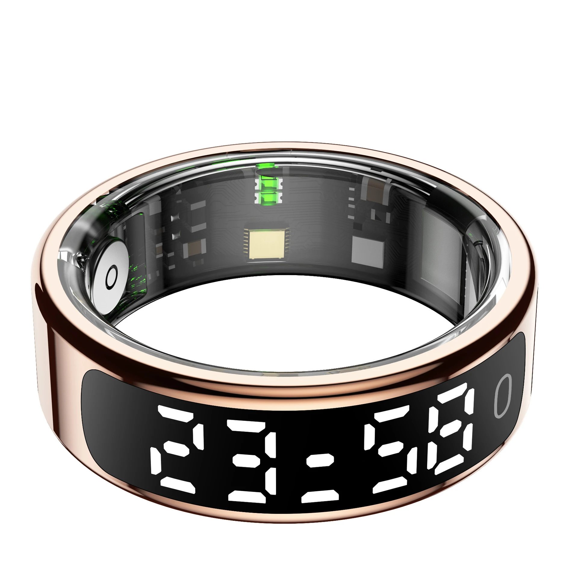 Smart Ring Digital Display Black Tech Wearable