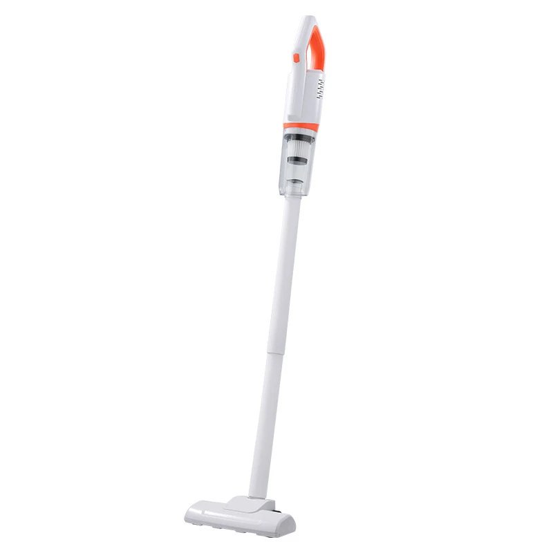Cordless Handheld Vacuum Cleaner White Orange Compact Lightweight