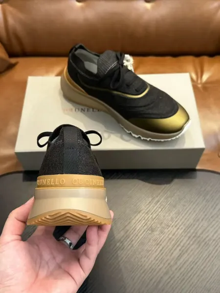 Design Brunello Cucinelli Chunky Sneaker Black Gold Sneakers Chunky Sneakers - 13