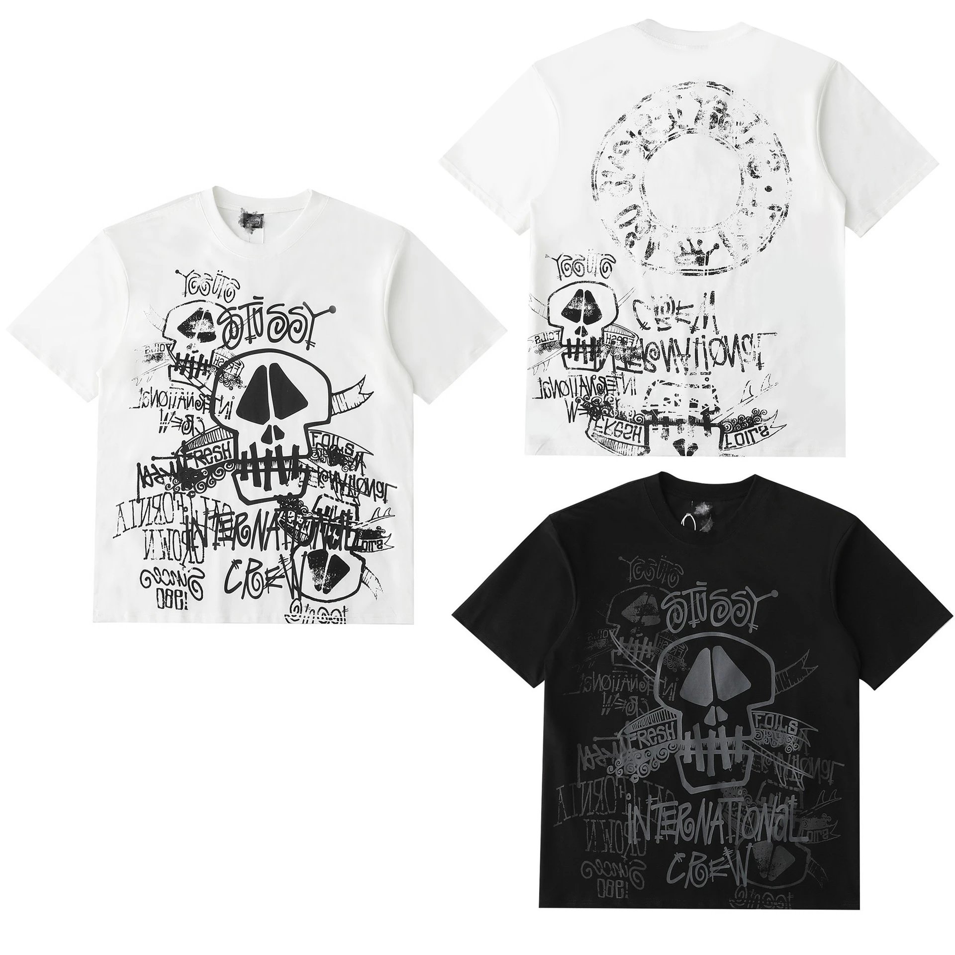Stussy Skull Print T-Shirt