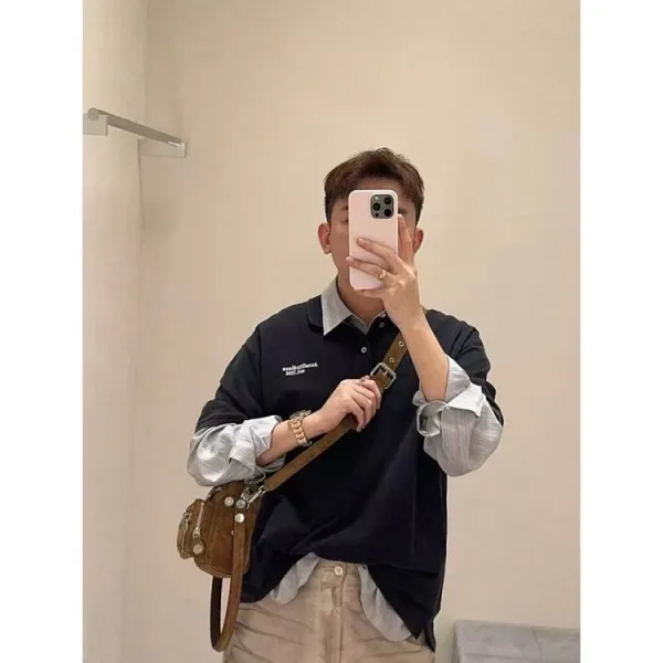 Acne Studios Logo Polo Shirt Black Tops Polo - 15