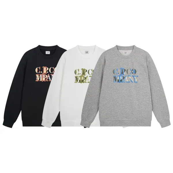 C.P. Company Logo Print Heather Gray Hoodie - 3