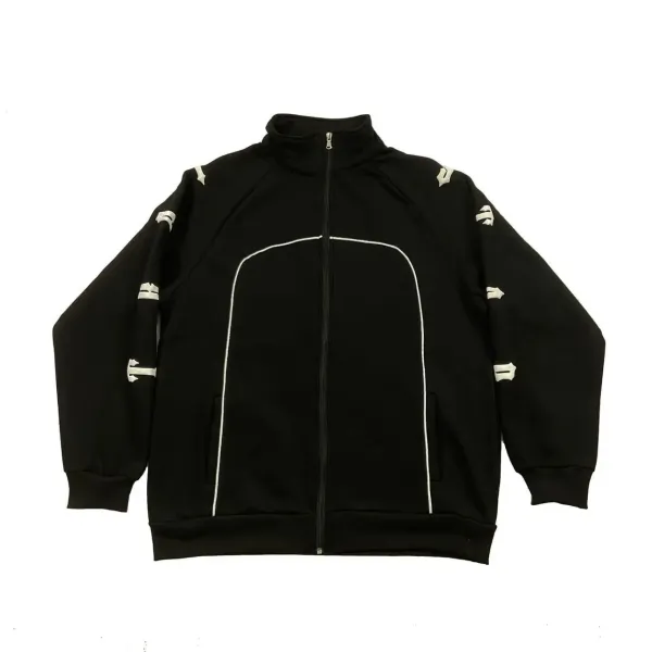 Design Track Jacket Black with Red Arrow Motif Outerwear - 7