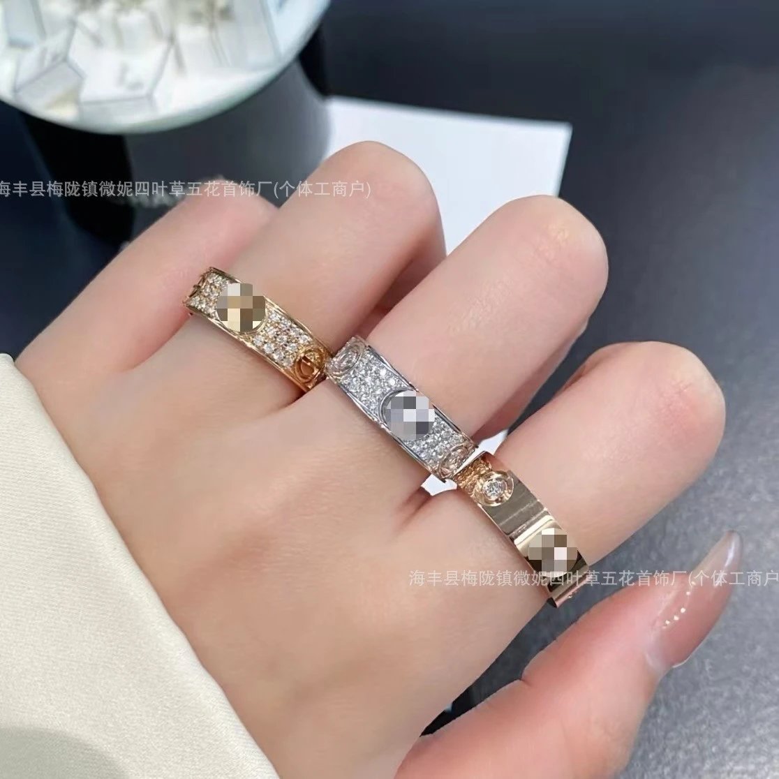 Cartier Love Ring White Gold Single Diamond Ring Jewelry - 9