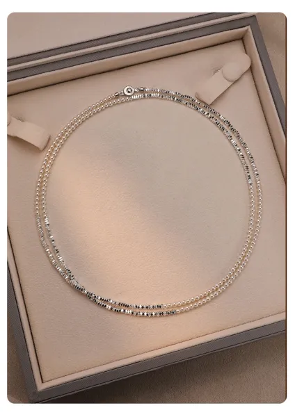 Design Pearl Chain Necklace with Magnetic, Yuanbao, and PAT Clasps Silver Jewelry - 10