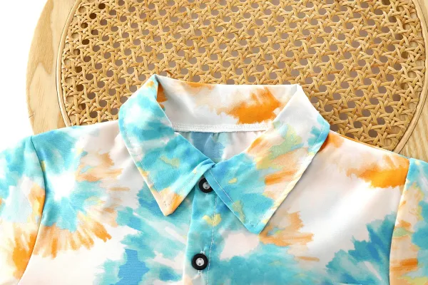 Design DARKWILL Bear Print Short-Sleeve Shirt and Shorts Set Multicolor Sets - 17