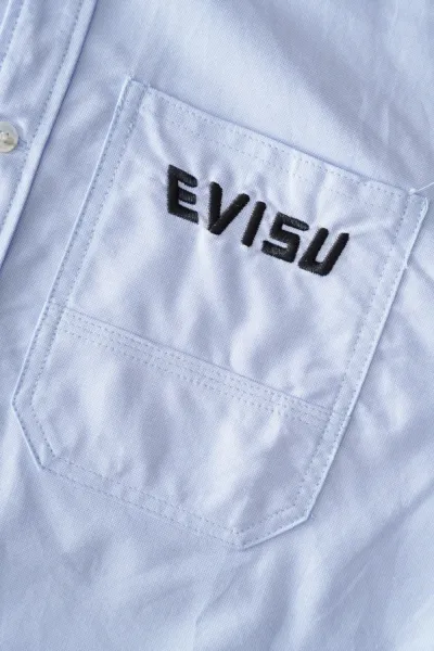Off-White V-Logo Short-Sleeve Shirt Light Blue - 5