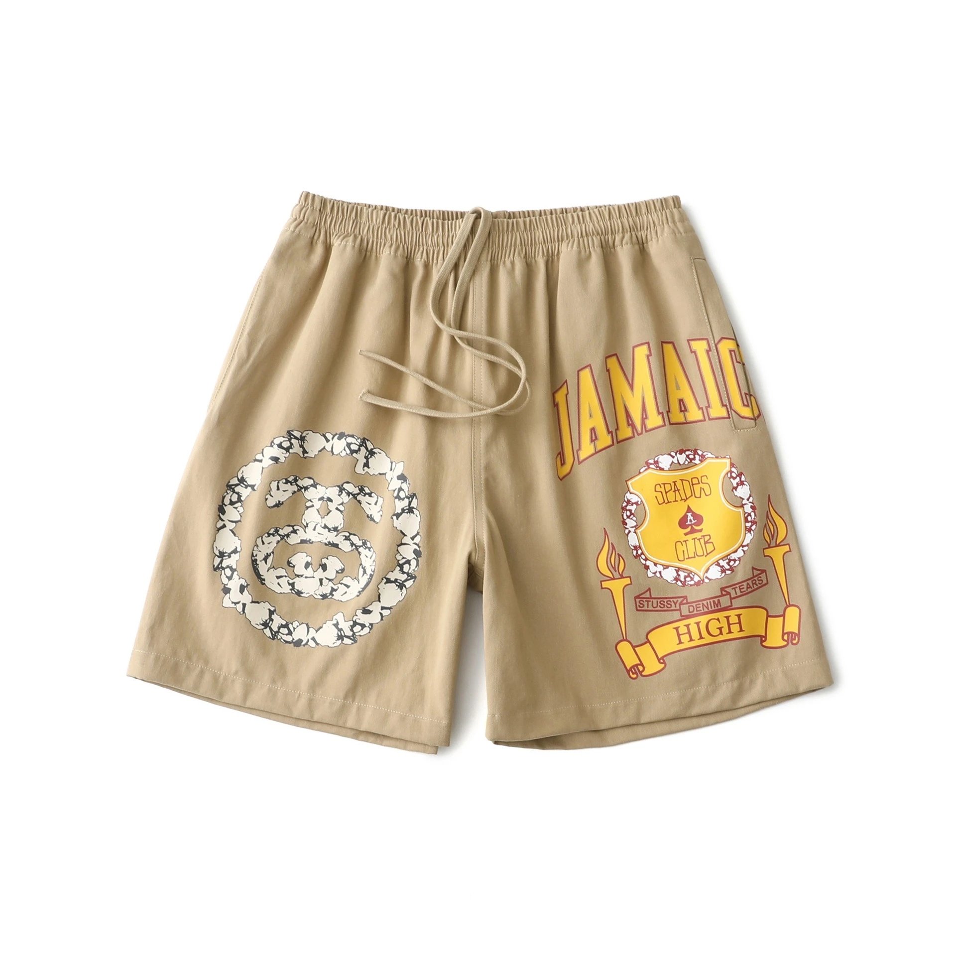 Stussy x Denim Tears Jamaica High Shorts Beige - 5