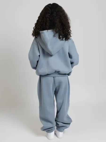 Design Oversized Zip-Up Hoodie and Jogger Set Gray - 23