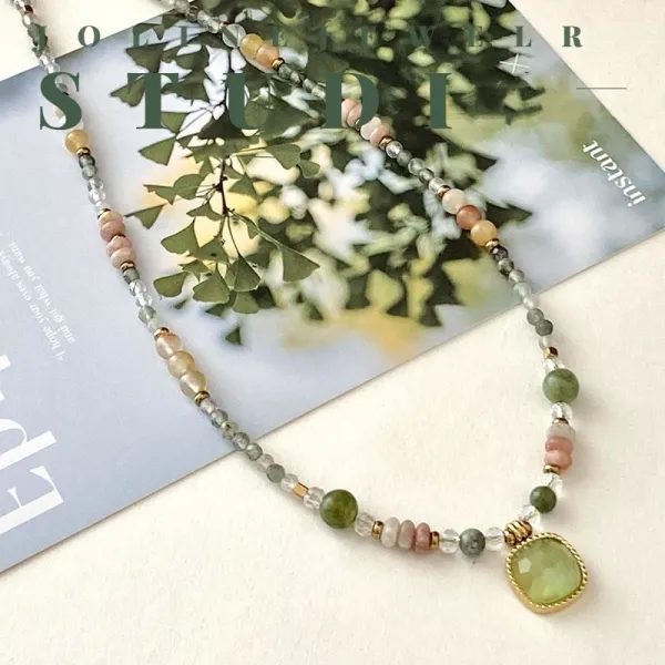 Design LINE Multicolor Gemstone Bead Bracelet Jewelry - 8