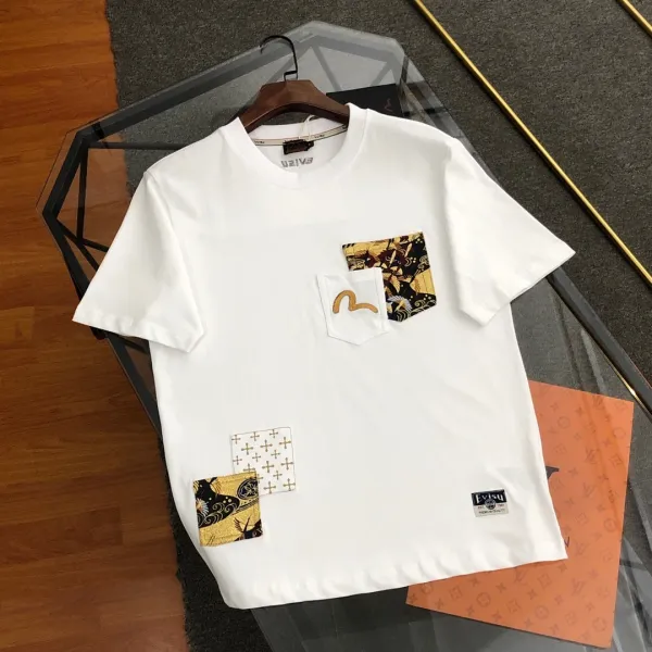 Evisu Pocket Print T-Shirt White - 5
