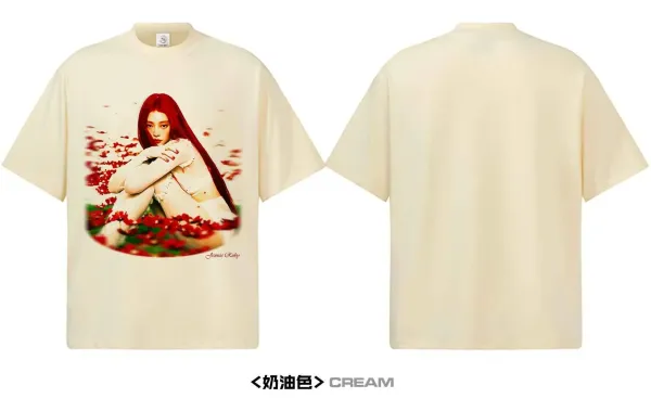 Design Like Jennie Graphic Print Black Oversized T-Shirt - 22