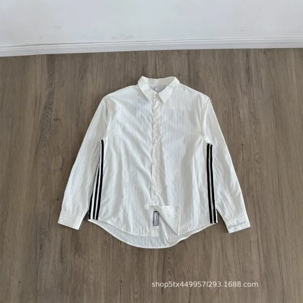 Thom Browne Striped Sleeve Shirt White - 1