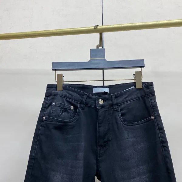 Dior Oblique Print Black Denim Jeans - 5
