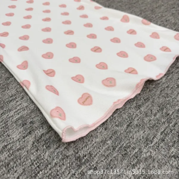 Design Heart Print Sleeveless A-Line Dress White Pink - 14