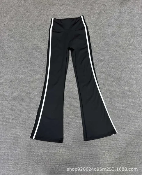 Alo Yoga Studio Line Gray with White Stripe Activewear Set - 9