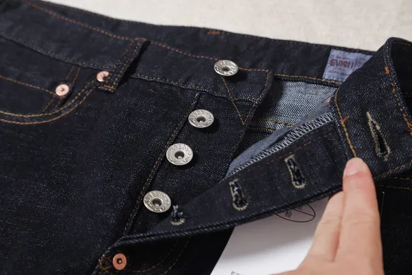 Evisu Fuji Logo Raw Denim Jeans Black - 10