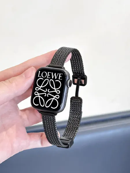 Loewe Anagram Smartwatch Band Silver Mesh Strap Watches - 12