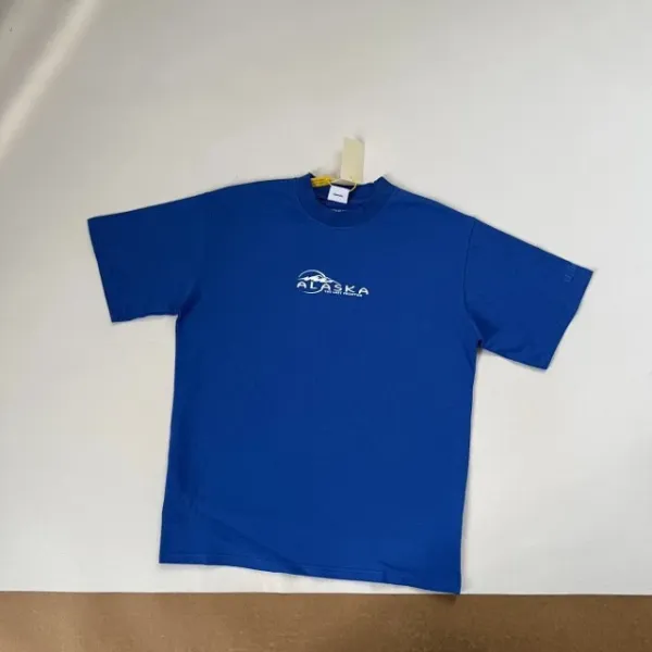Design Alaska 'The Last Frontier' Graphic T-Shirt Blue T-Shirts - 9
