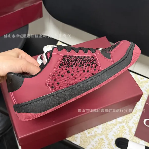Gucci Ace Embellished Pink Sneakers - 1