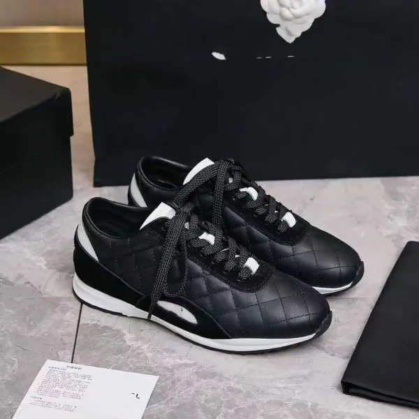 Chanel Tennis Classic Quilted Black and White Sneakers - 1